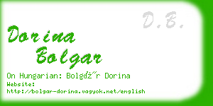 dorina bolgar business card